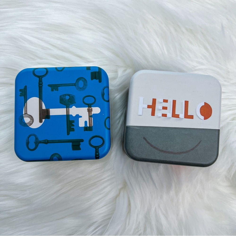 Fossil Tin Pair - Set of 2 Decorative Tins